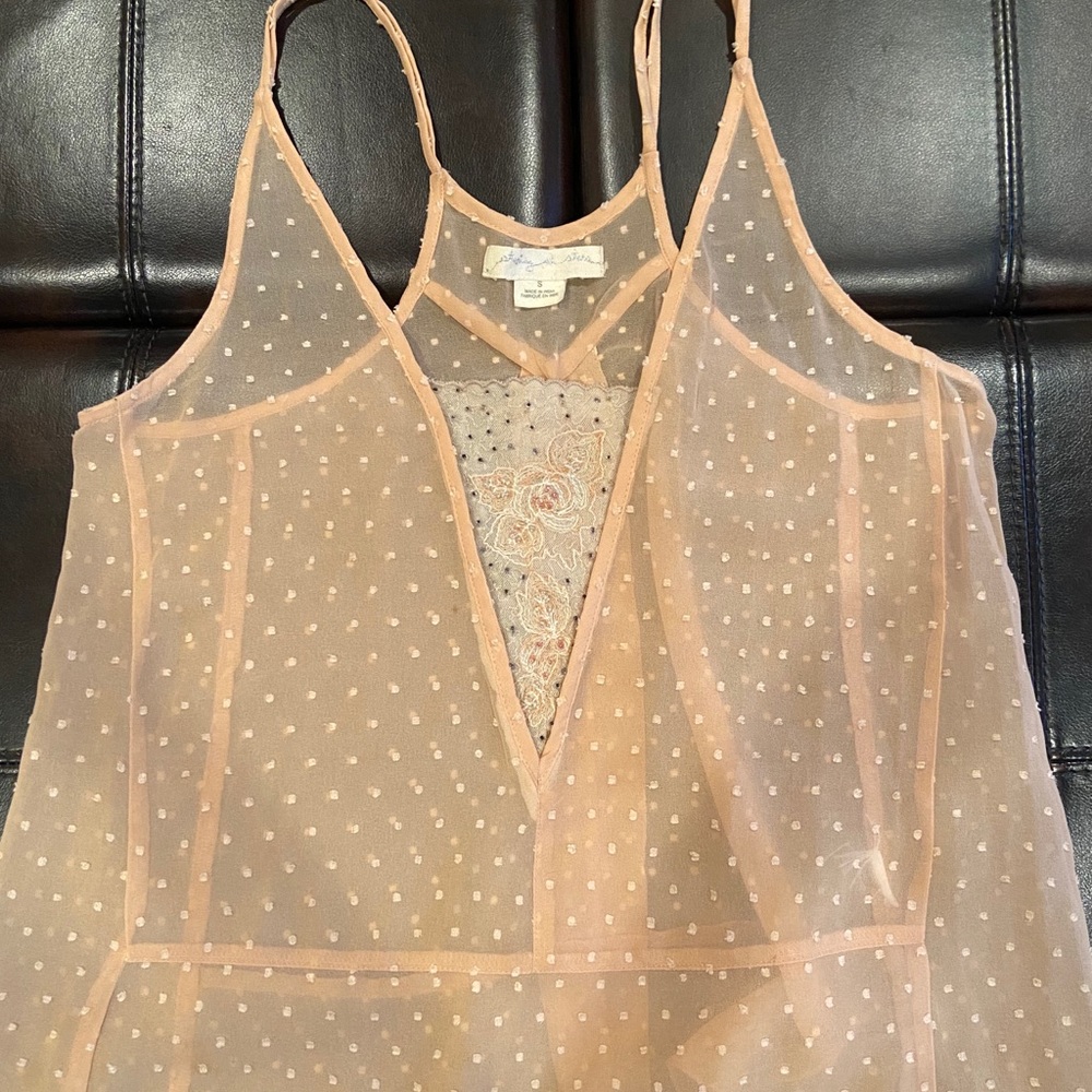 Staring at Stars beaded sheer tank